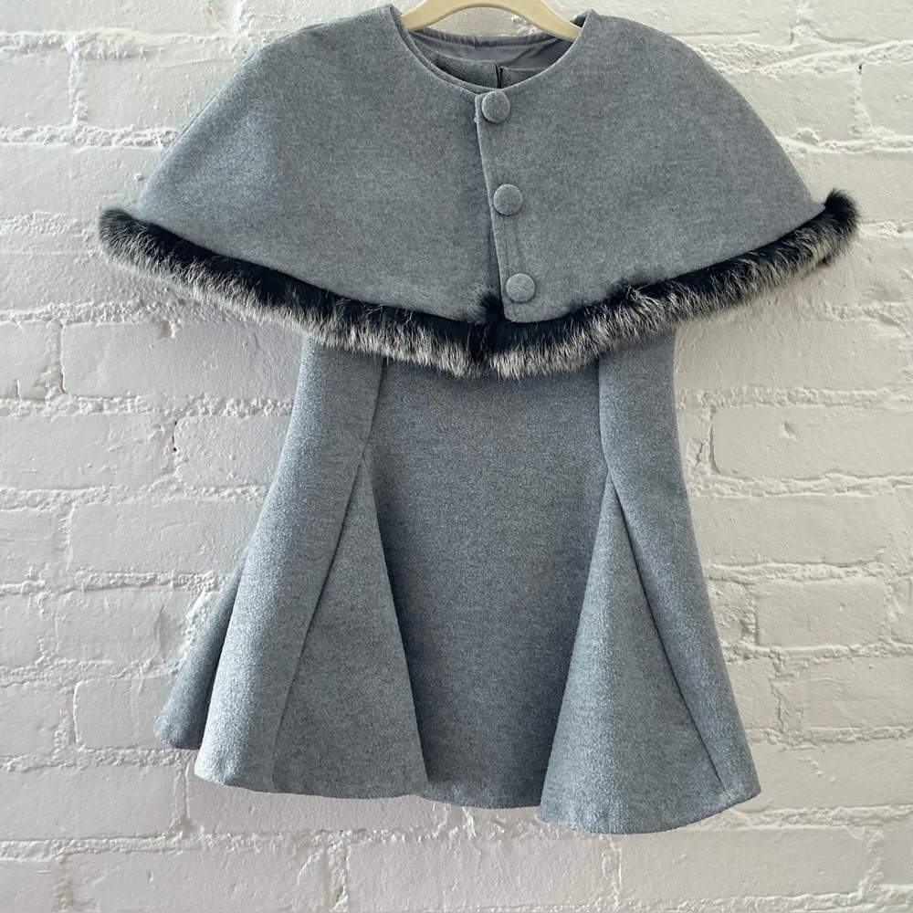 Trish Scully Child Dress Youth Girls Size 4 Formal Wedding Dark Gray - Picture 2 of 16